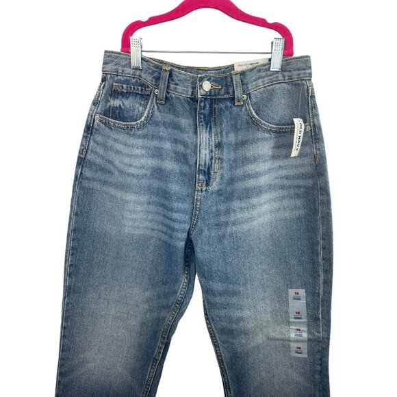 Old Navy NWT Slouchy Straight High Rise Jeans Kids Size 16 - Picture 2 of 8